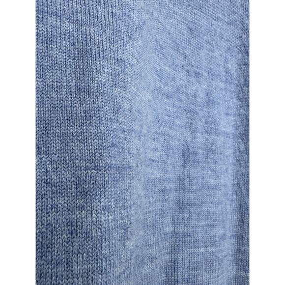 346 Brooks Brothers Stretch Sweater Mens Merino Wool V-Neck Blue Long Sleeve M - Picture 13 of 16